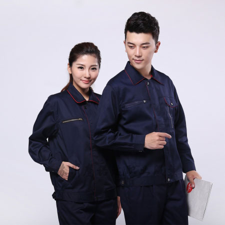 藏青拼大紅物業(yè)公司工作服AC099-FC