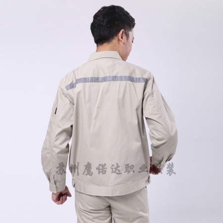 米色拼藏青CVC紗卡石油化工業(yè)工作服AC112-SY